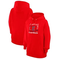 Women's G-III 4Her by Carl Banks Red Cleveland Guardians Collage Team Graphic Fleece Pullover Hoodie