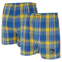 Men's Concepts Sport Royal Golden State Warriors Region Flannel Boxer Short