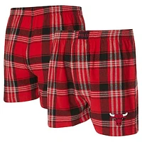 Men's Concepts Sport Red Chicago Bulls Region Flannel Boxer Short