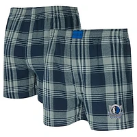 Men's Concepts Sport Navy Dallas Mavericks Region Flannel Boxer Short