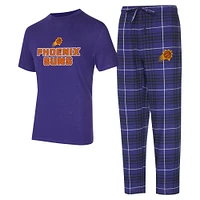 Men's Concepts Sport  Purple/Black Phoenix Suns Vector T-Shirt & Flannel Pants Sleep Set