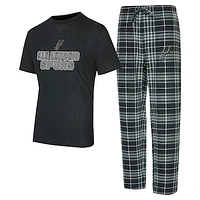 Men's Concepts Sport  Black/Gray San Antonio Spurs Vector T-Shirt & Flannel Pants Sleep Set