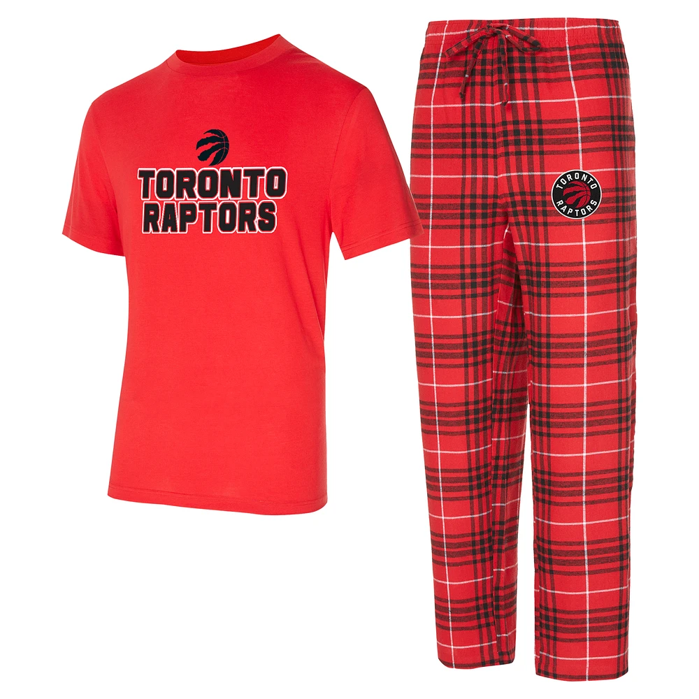 Men's Concepts Sport  Red/Black Toronto Raptors Vector T-Shirt & Flannel Pants Sleep Set