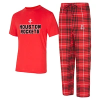 Men's Concepts Sport  Red/Black Houston Rockets Vector T-Shirt & Flannel Pants Sleep Set