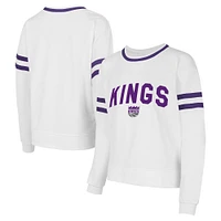 Women's Concepts Sport  White Sacramento Kings Borough Pullover Sweatshirt