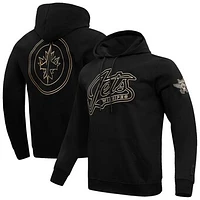 Men's Pro Standard Winnipeg Jets Black & Gold Outline Pullover Hoodie