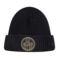 Men's Pro Standard Edmonton Oilers Black & Gold Cuffed Knit Beanie