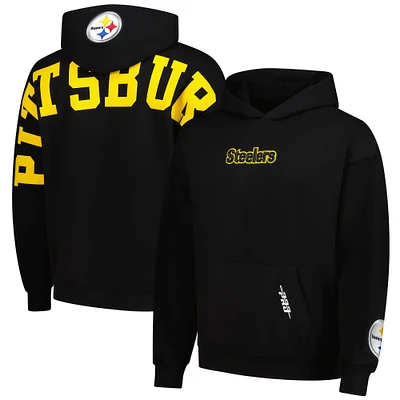 Men's Pro Standard  Black Pittsburgh Steelers Wingspan Pullover Hoodie