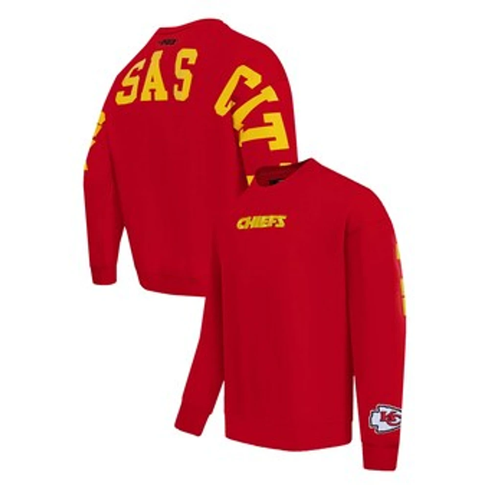 Men's Pro Standard  Red Kansas City Chiefs Wingspan Pullover Sweatshirt