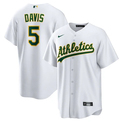 Men's Nike JD Davis White Oakland Athletics Home Replica Jersey