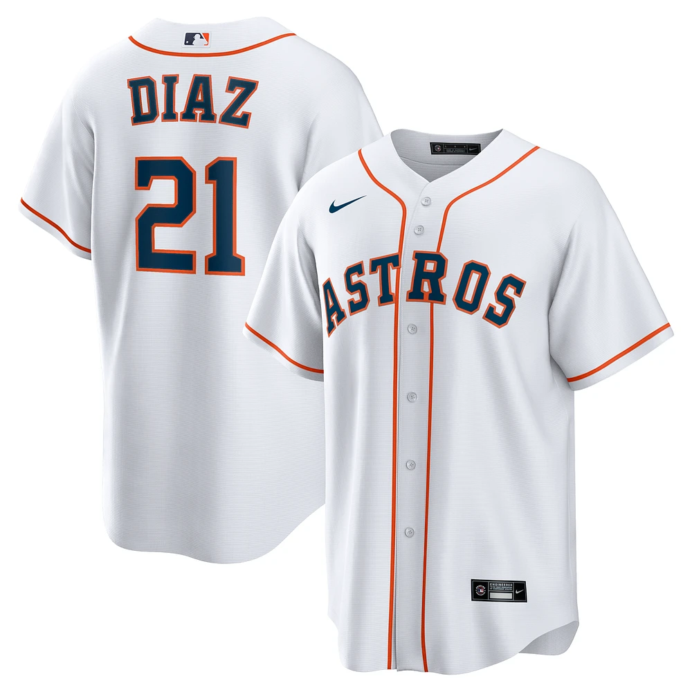 Men's Nike Yainer Diaz White Houston Astros Home Replica Jersey