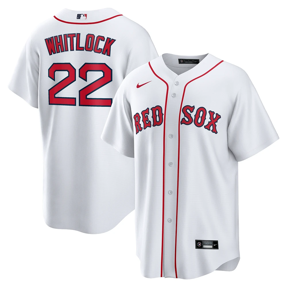 Men's Nike Garrett Whitlock White Boston Red Sox Home Replica Jersey