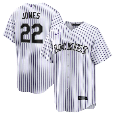 Men's Nike Nolan Jones White Colorado Rockies Home Replica Jersey