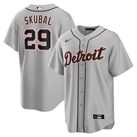 Men's Nike Tarik Skubal Gray Detroit Tigers Road Replica Jersey