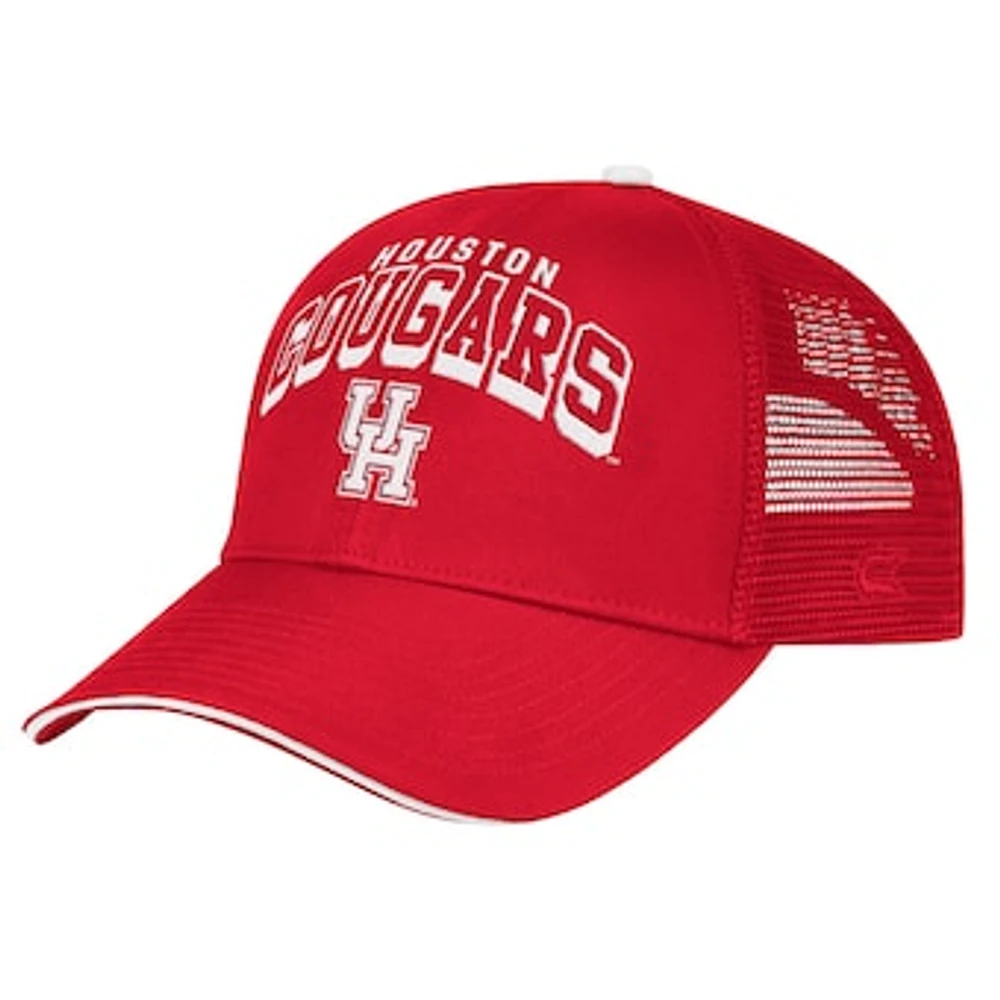 Men's Colosseum Red Houston Cougars Wyatt Primary Team Trucker Adjustable Hat