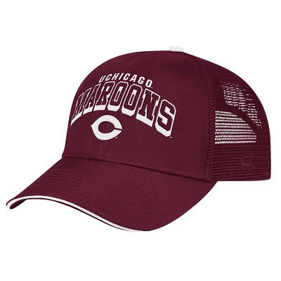 Men's Colosseum Maroon UChicago Maroons Wyatt Primary Team Trucker Adjustable Hat