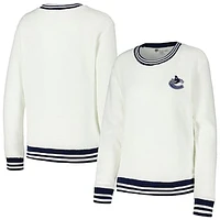 Women's Concepts Sport Cream Vancouver Canucks Granite Sherpa Pullover Sweatshirt