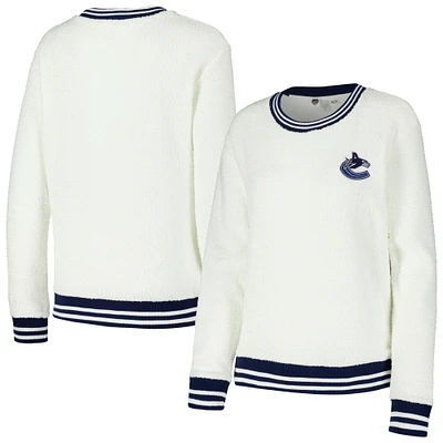 Women's Concepts Sport Cream Vancouver Canucks Granite Sherpa Pullover Sweatshirt