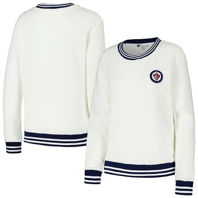 Women's Concepts Sport Cream Winnipeg Jets Granite Sherpa Pullover Sweatshirt