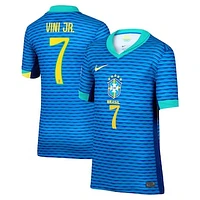 Youth Nike Vini Jr. Blue Brazil National Team 2024 Away Replica Jersey