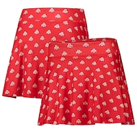 Women's ZooZatz Scarlet Ohio State Buckeyes Allover Print Flowy Skort