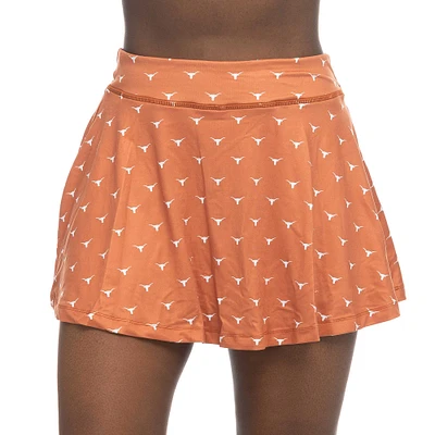 Women's ZooZatz Texas Orange Longhorns Allover Print Flowy Skort