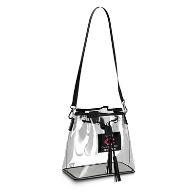 WEAR by Erin Andrews Cincinnati Reds Clear Stadium Bucket Purse