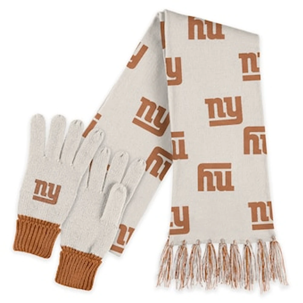 WEAR by Erin Andrews New York Giants Tonal Scarf and Gloves Set