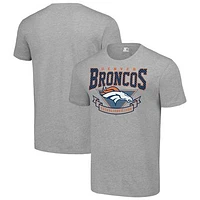 Men's Starter Heather Gray Denver Broncos 80s Inspired Team Logo T-Shirt