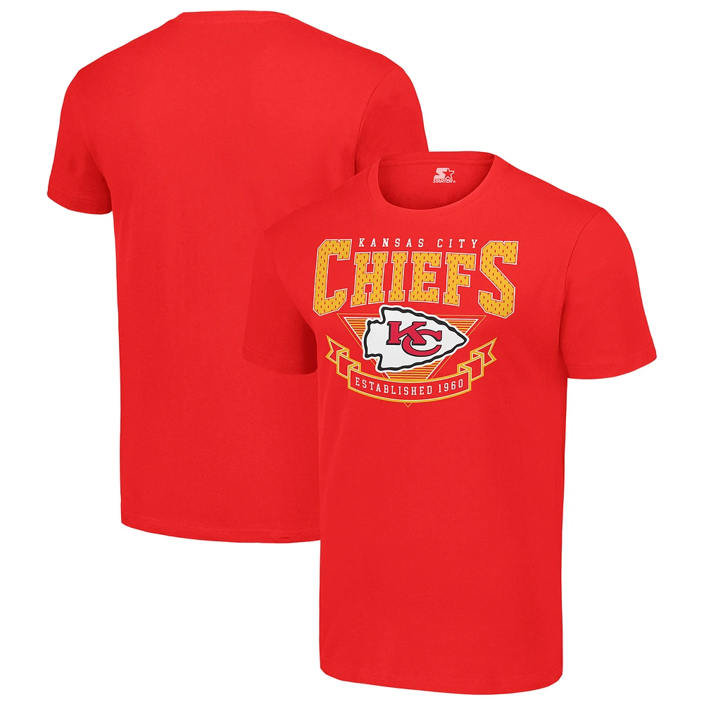 Men's Starter Red Kansas City Chiefs 80s Inspired Team Logo T-Shirt