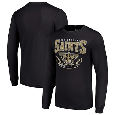 Men's Starter New Orleans Saints '80s Inspired Team Logo Long Sleeve T-Shirt