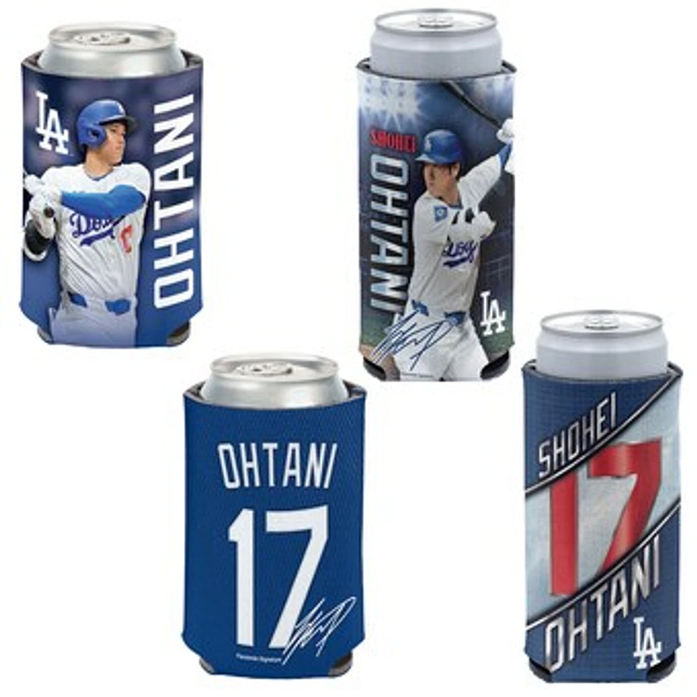 WinCraft Shohei Ohtani Los Angeles Dodgers Slim & 12 oz. Can Cooler Four Pack