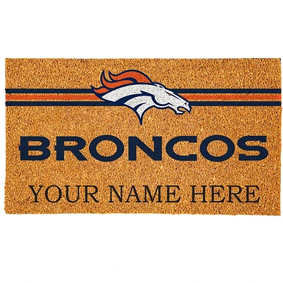 Denver Broncos 18" x 30" Personalized Coir Doormat