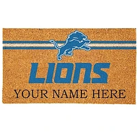 Detroit Lions 18" x 30" Personalized Coir Doormat