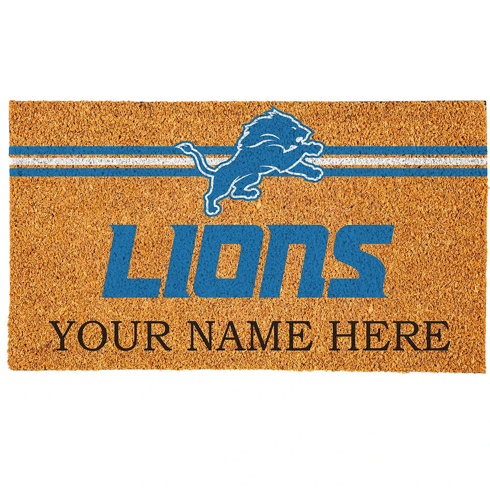 Detroit Lions 18" x 30" Personalized Coir Doormat