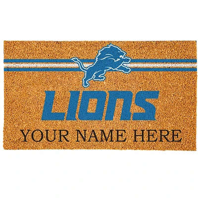 Detroit Lions 18" x 30" Personalized Coir Doormat