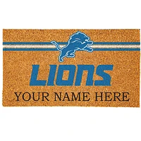 Detroit Lions 18" x 30" Personalized Coir Doormat