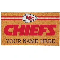 Kansas City Chiefs 18" x 30" Personalized Coir Doormat