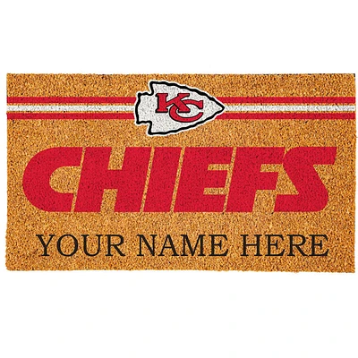 Kansas City Chiefs 18" x 30" Personalized Coir Doormat