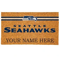 Seattle Seahawks 18" x 30" Personalized Coir Doormat