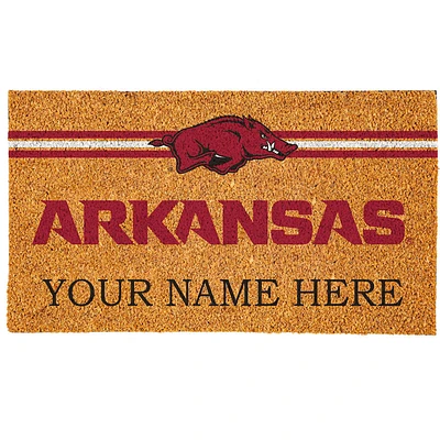 Arkansas Razorbacks 18" x 30" Personalized Coir Doormat