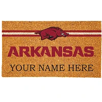 Arkansas Razorbacks 18" x 30" Personalized Coir Doormat
