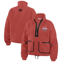 Women's WEAR by Erin Andrews Scarlet San Francisco 49ers Polar Fleece Half-Zip Jacket