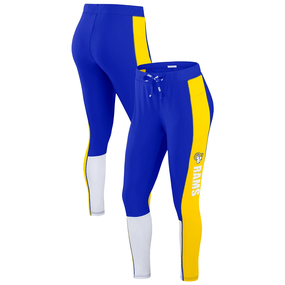 Women's WEAR by Erin Andrews Royal/Gold Los Angeles Rams Color-Block Leggings