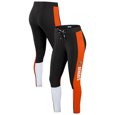 Women's WEAR by Erin Andrews Black/Orange Cincinnati Bengals Color-Block Leggings