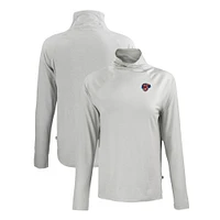 Women's Cutter & Buck Gray Jacksonville Jumbo Shrimp Coastline Epic Comfort Eco Recycled Funnel Neck Raglan Pullover Top