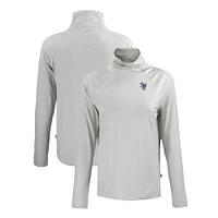 Women's Cutter & Buck Gray Scranton Wilkes-Barre RailRiders Coastline Epic Comfort Eco Recycled Funnel Neck Raglan Pullover Top
