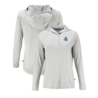 Women's Cutter & Buck Gray Hartford Yard Goats Coastline Epic Comfort Eco Recycled Long Sleeve Hoodie T-Shirt
