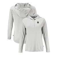 Women's Cutter & Buck Gray Hillsboro Hops Coastline Epic Comfort Eco Recycled Long Sleeve Hoodie T-Shirt