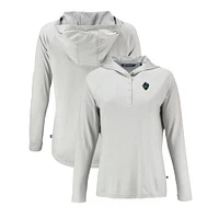 Women's Cutter & Buck Gray Hillsboro Hops Coastline Epic Comfort Eco Recycled Long Sleeve Hoodie T-Shirt